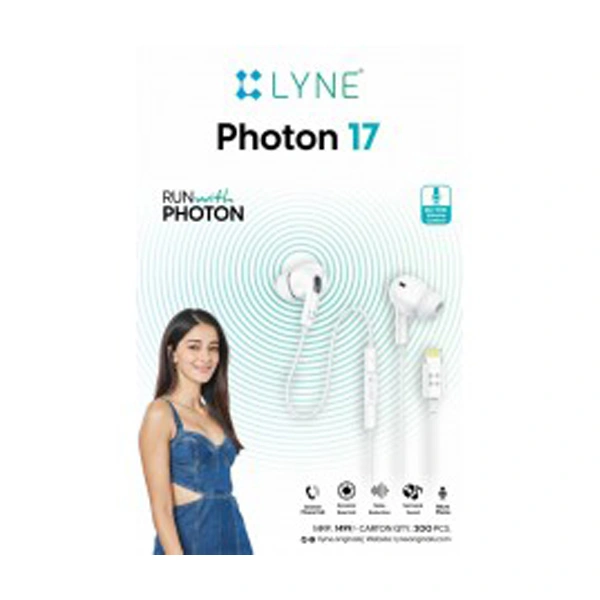 Lyne Photon-17 Lighting Wired Earphones - White