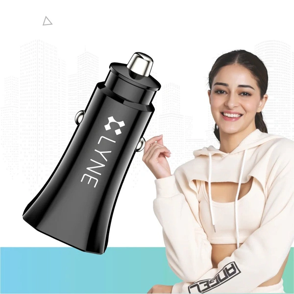 Lyne LYNE Piston 3 Car Chargers - Black - Black