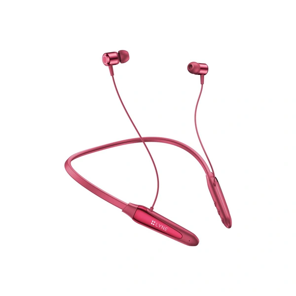 Lyne LYNE Rover 15 Bluetooth Neckband with Magnetic Earbuds - Pink - Pink