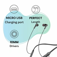 Lyne LYNE Rover 4 Neckband with Mic & Fast Charging feature - Black, Purple, White