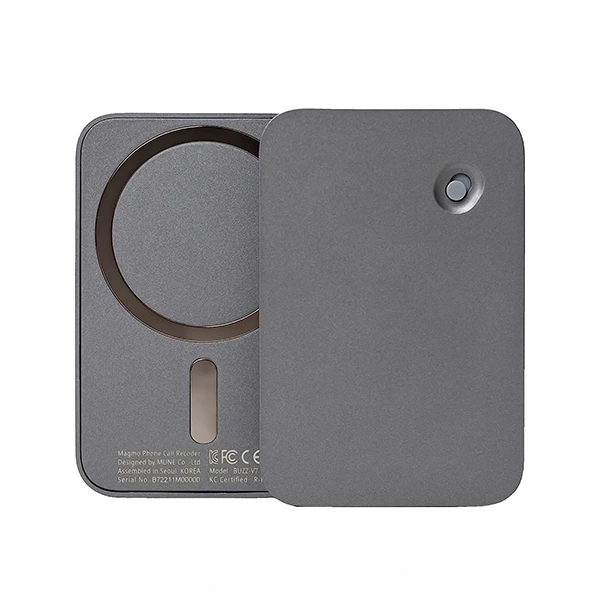 Magmo Magnetic Snap-On Call Recorder For iPhone - Space Gray - Space Gray