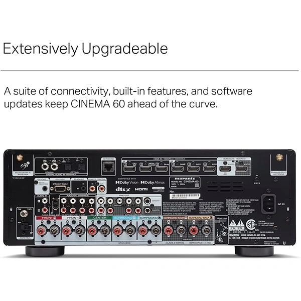 Marantz Cinema 60 Premium AV Receiver - Black, Silver