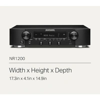Marantz NR1200 Stereo Receiver with HEOS - Black, Silver
