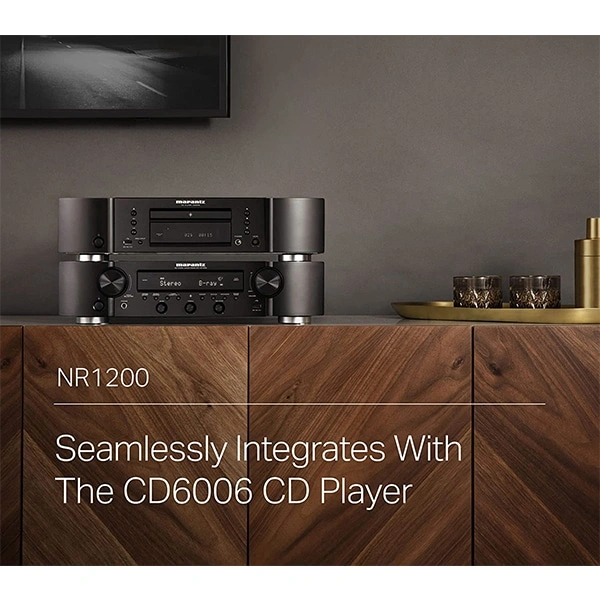 Marantz NR1200 Stereo Receiver with HEOS - Black, Silver