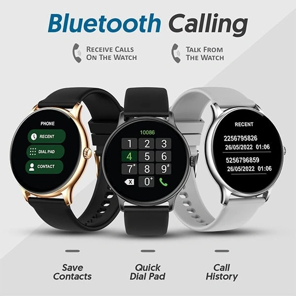 Maxima Max Pro Knight Bluetooth Calling Smartwatch - Black - Black