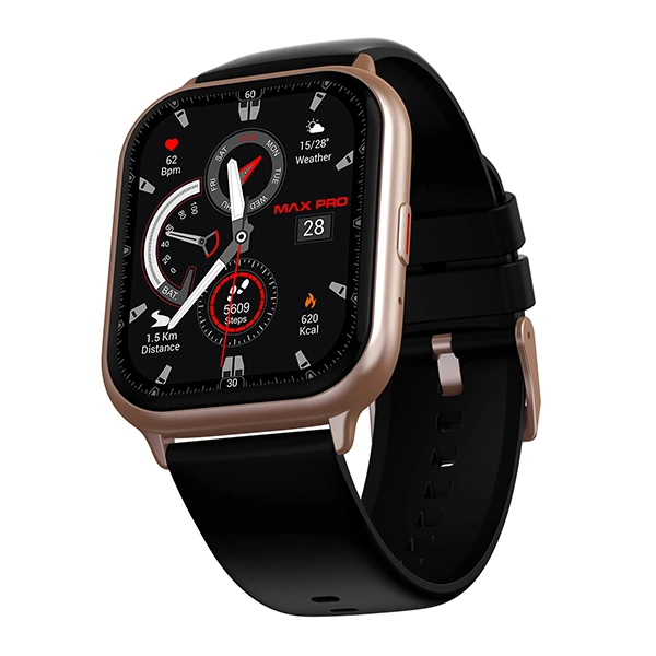 Maxima Max Pro Sky 1.85" HD Smart Watch - Gold Black - Gold Black