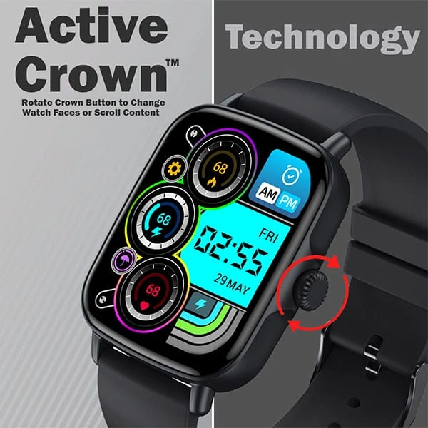 Maxima Max Pro Turbo Bluetooth Calling Smartwatch - Army Green - Army Green