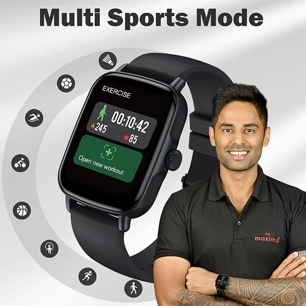 Maxima Max Pro Turbo Bluetooth Calling Smartwatch - Army Green - Army Green