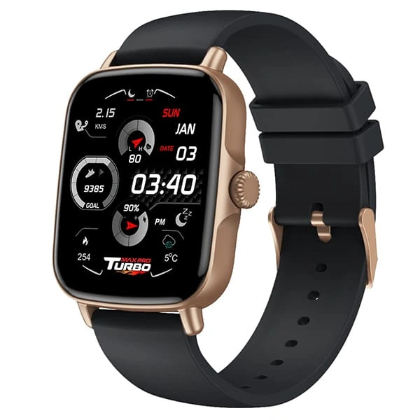Maxima Max Pro Turbo Bluetooth Calling Smartwatch - Gold Black - Gold Black