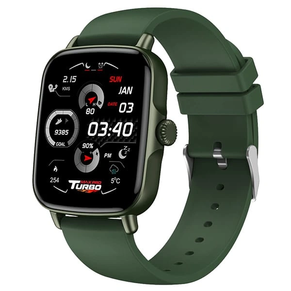 Maxima Max Pro Turbo Bluetooth Calling Smartwatch - Army Green - Army Green