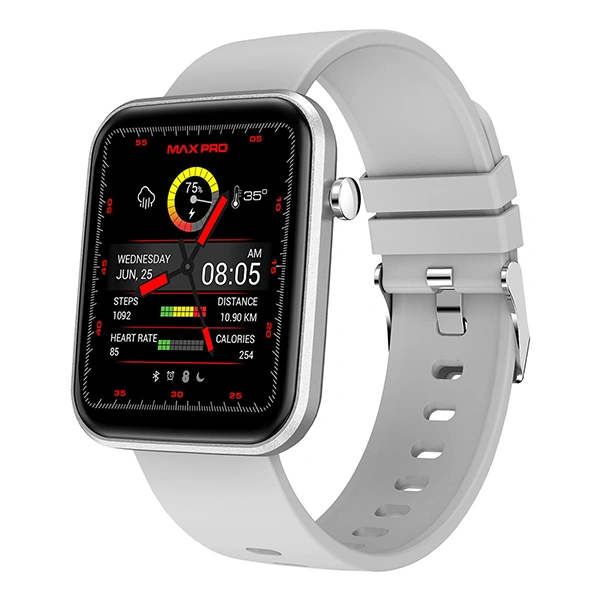 Maxima Max Pro Vibe Smart Watch with 1.69" HD Display - Silver - Silver