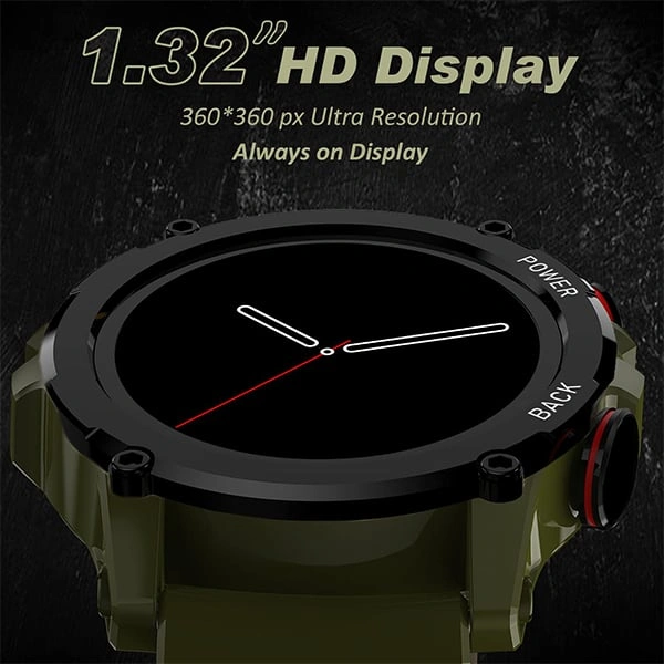Maxima Max Pro X4+ Rugged Bluetooth Calling Smart Watch - Desert Khaki - Desert Khaki