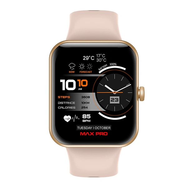 Maxima Samurai 1.85" SpO2 Smartwatch - Gold Peech - Gold Peech