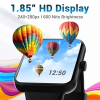 Maxima Samurai 1.85" SpO2 Smartwatch - Charcoal Black - Charcoal Black