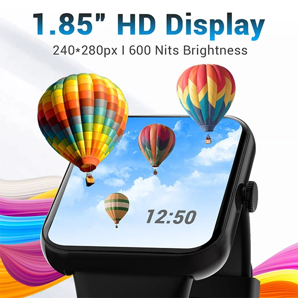 Maxima Samurai 1.85" SpO2 Smartwatch - Charcoal Black - Charcoal Black
