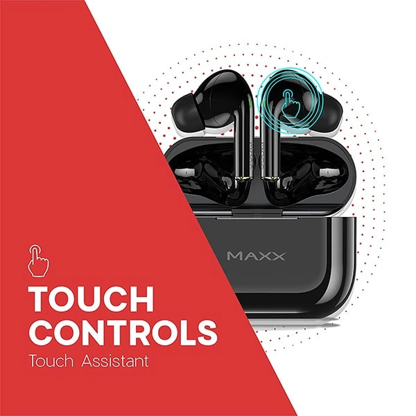 MAXX PX3 Earpods Bluetooth Headset - Black - Black