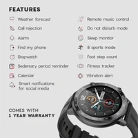MAXX SX25 Pro 1.28'' Display Smart Watch - Silver - Silver