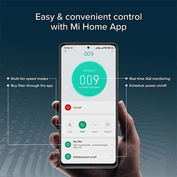 Mi Air Purifier 3 with True HEPA carbon filter