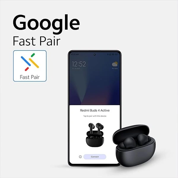 Redmi Mi Redmi Buds 4 Active True Wireless Earbuds - Black - Black
