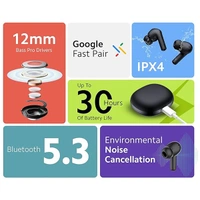 Redmi Mi Redmi Buds 4 Active True Wireless Earbuds - Black - Black