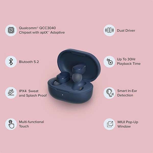 Mi Redmi Earbuds 3 Pro Wireless Earbuds - Pink - Pink
