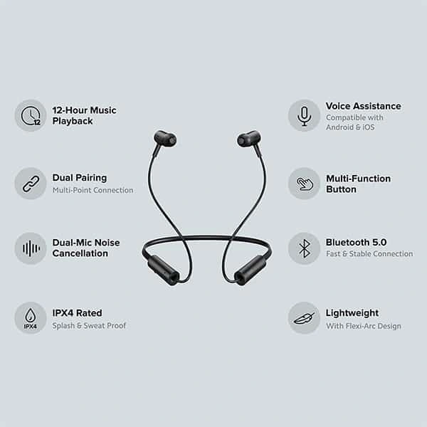 Mi Redmi SonicBass Bluetooth Earphones with Mic - Blue - Blue