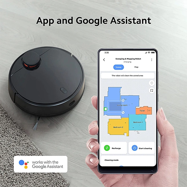 Mi Robot Vacuum-Mop P with Intelligent mapping Robotic Floor Cleaner - Black, Blue