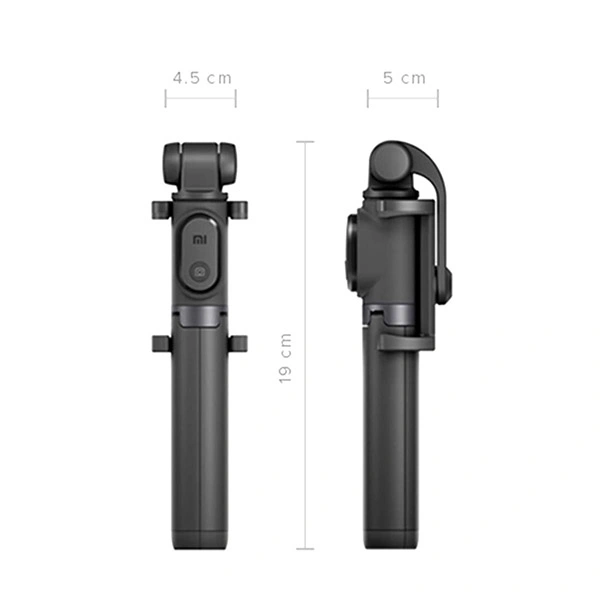 Mi Selfie Stick with Micro USB Rechargeable Bluetooth Remote - Black, White