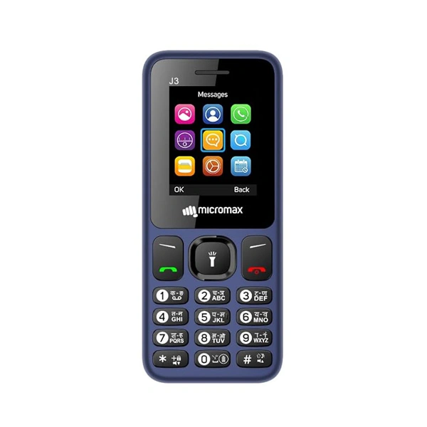 Micromax J3 Keypad Mobile with 1.8" Screen - Grey - Grey