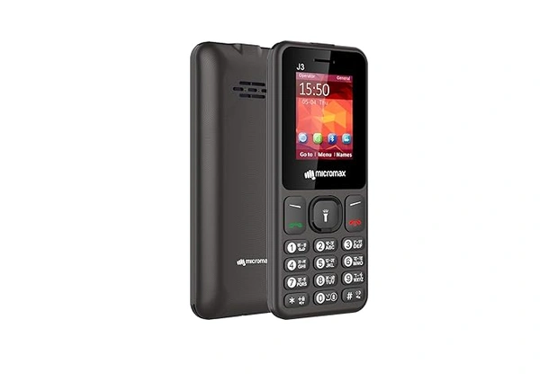 Micromax J3 Keypad Mobile with 1.8" Screen - Grey - Grey
