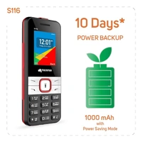 Micromax S116 Keypad Mobile - Black/Red - Black/Red
