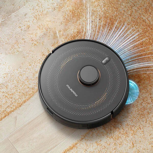 Milagrow Milagorw iMap 23 Black Robotic Vacuum Cleaner 3000 Pa Suction with 3200 mAh Battery