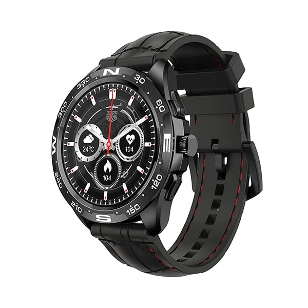 Minix Prime 1.32 inch Semi-Amoled Bluetooth Calling Smartwatch - Black - Black