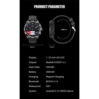 Minix Prime Metal Chain 1.32 inch Semi-Amoled Bluetooth Calling Smartwatch - Black Steel - Black Steel