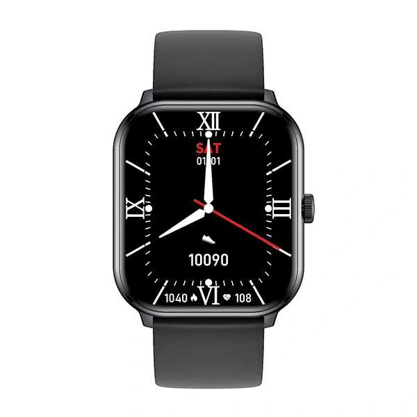 Minix Pro 1.85 inch HD Display Bluetooth Calling Smartwatch With Voice Assistance - Black - Black