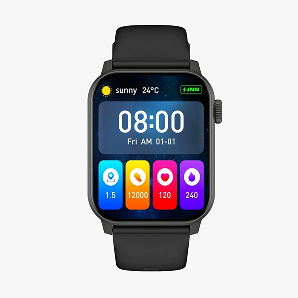 Minix Spark 1.69 inch HD Display Bluetooth Calling Smartwatch - Grey - Grey