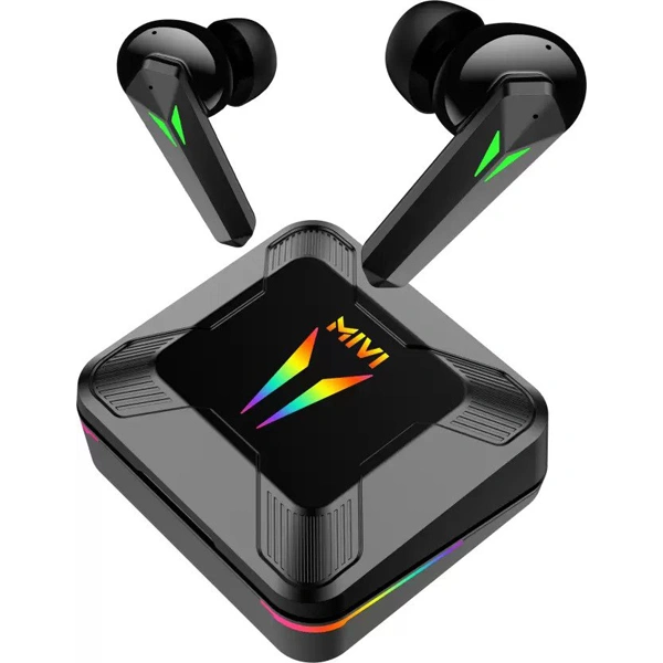 Mivi Commando X9 True Wireless Earbuds With Dual RGB Lights - space grey - space grey