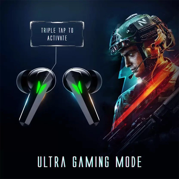 Mivi Commando X9 True Wireless Earbuds With Dual RGB Lights - Black - Black