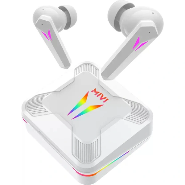 Mivi Commando X9 True Wireless Earbuds With Dual RGB Lights - White - White