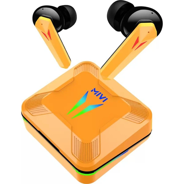 Mivi Commando X9 True Wireless Earbuds With Dual RGB Lights - Yellow - Yellow