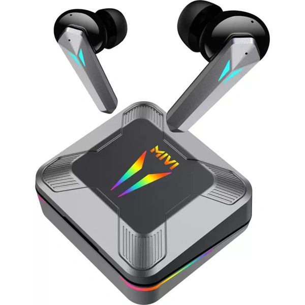 Mivi Commando X9 True Wireless Earbuds With Dual RGB Lights - space grey - space grey