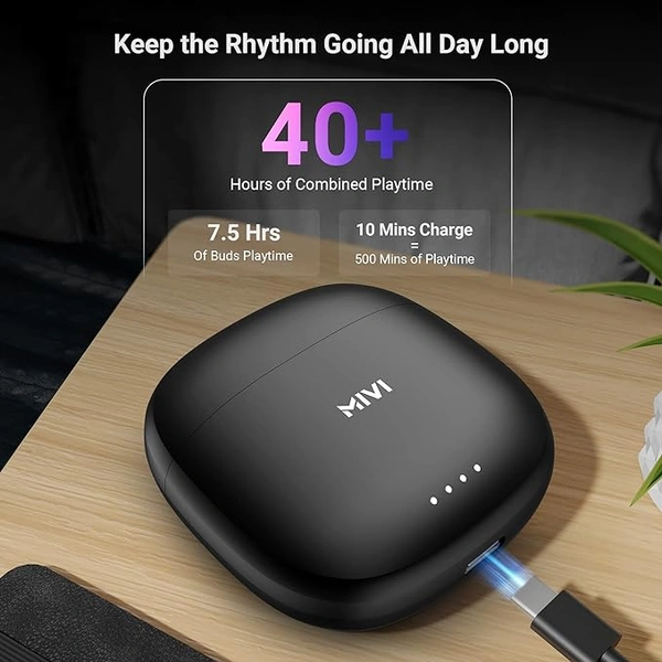 Mivi DuoPods A250 TWS with Dual Earbuds - space grey - space grey