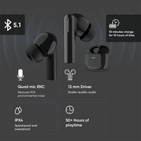 Mivi DuoPods A550 Truly Wireless In Ear Earbuds With Quad Mic ENC