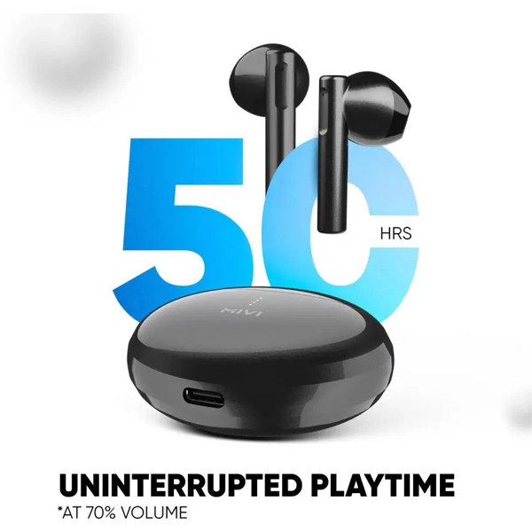Mivi DuoPods F50 True Wireless Earbuds - Blue - Blue