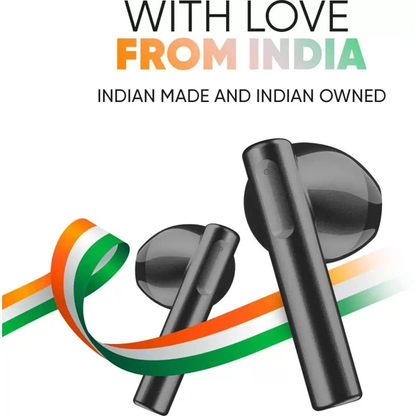 Mivi DuoPods F50 True Wireless Earbuds - Black - Black
