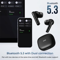 Mivi DuoPods T20 True Wireless Earbuds - Black - Black
