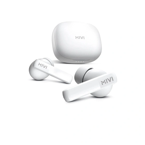 Mivi DuoPods T20 True Wireless Earbuds - White - White