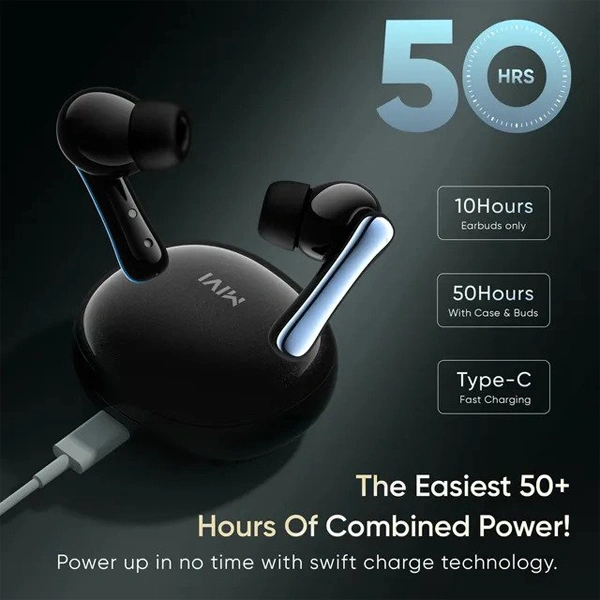 Mivi DuoPods T80 True Wireless Earbuds - Blue - Blue