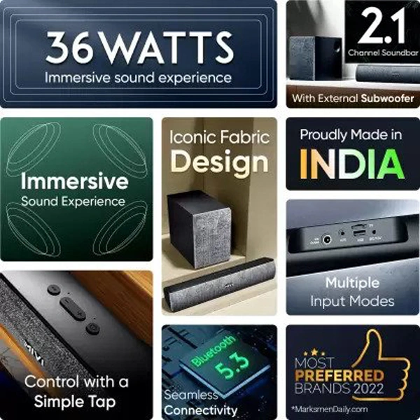 Mivi Fort S36 36 Watts Soundbar