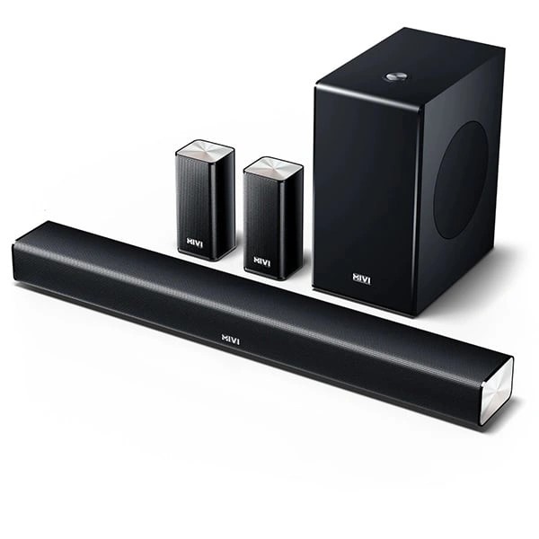 Mivi Fort S440 440 Watts 5.1 Cinematic Soundbar With 2 Satellite Speakers - Black, Blue, Red